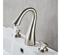 retro bathroom sink taps, brass bathroom sink tap, hot and cold water mixer, two handle bathroom mixer tap, three-hole basin taps mixers bathroom sink tap, brushed