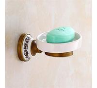 Retro Bathroom Toilet Set - Movable Towel Rack & All Copper Brush Holder Combination Stylish Toilet Rack with Mouthpiece Holder - FWFJ