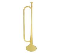 Retro Bb Flat Bugle Trumpet With Mouthpiece Brass Musical Instrument Horn For School Band Cavalry Military (Color : Golden)