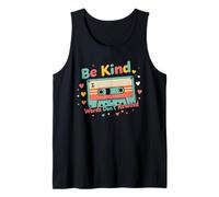 Retro Be Kind Words Don’t Rewind Cassette Tape Uplifting Tank Top