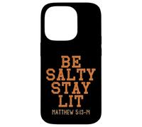 Retro Be Salty Stay Lit Matthew 5:13-14 Christian Women Men Case for iPhone 14 Pro