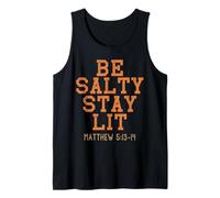 Retro Be Salty Stay Lit Matthew 5:13-14 Christian Women Men Tank Top
