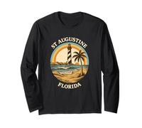 Retro Beach in Ancient City | St Augustine Beach Florida Long Sleeve T-Shirt
