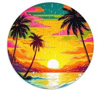Retro Beach Sunset Puzzle 1000 Pieces Jigsaw Puzzles for Adults for Teenagers, Couples, And Friends for Birthdays, Christmas (Size 67.5x67.5cm)