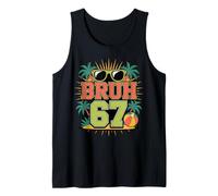Retro Beach Vacation 67 Bruh Six Seven Teacher Spring Break Tank Top