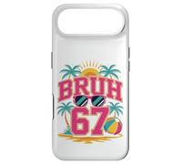 Retro Beach Vacation Hot Pink 67 Bruh Cute Girls Six Seven Case for iPhone Air