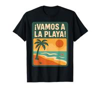 Retro Beach Vacation Vibes Vamos a la Playa Tropical Scene T-Shirt