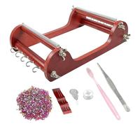 Retro Bead Weaving Machine Vintage Wood Beads Classical Jewelry Making Set for Artists Beginner Beginner Friendly Bead Weaving Machine