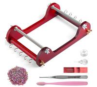 Retro Bead Weaving Machine Vintage Wood Beads Classical Jewelry Making Set for Artists Beginner Easy to Use Bead Weaving Machine