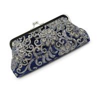 Retro Beaded Evening Bag With Rhinestones Embellishments Embroidered Handbag For Women In Black Crossbody Shoulder Bags Stylish Evening Accessory