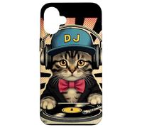 Retro Beats Feline DJ Cat Retro Synthwave Kitty Mix Case for iPhone 16 Plus