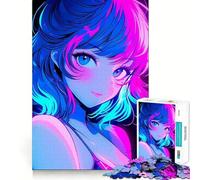 Retro Beautiful Anime Girl 1000 Teenager Pieces Jigsaw Puzzle Memory Boost Calm Escape Pattern Assembly Warm Surprise (38x26cm)