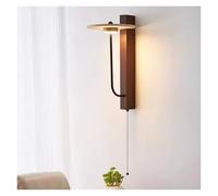 Retro Bedside Wallp French Yellow Travertine Switchistlamp Bedroom Hotel Corridor Wall Light/Warm Light/D20Cm