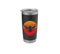 Retro Bee Vintage Distressed Sunset Design Stainless Steel Insulated Tumbler
