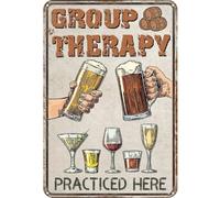 Retro Beer Advertisement 8x12 Inch - 1950s Metal Wall Art - Vintage Bar Sign for Garage & Basement Deco