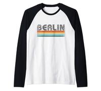 Retro Berlin German Capital City Germany Souvernir 70s 80s Raglan Baseball Tee