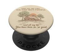 Retro Bible Verse Christian And All My Life You Have Been PopSockets Adhesive PopGrip