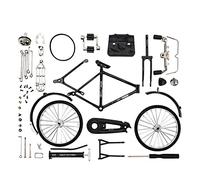 Retro Bicycle Model Ornament for Kids,1:10 Simulation Mini Bicycle Model Scale Kit with Inflator & Briefcase,Finger Bike Models Toy Gift,Creative Iron Art Tabletop Ornament Toys for Home Office Decor