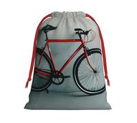 Retro Bicycle Pattern Print Gift Drawstring Decor Bag For Holiday Party Favors Birthdays Anniversaries Pouch