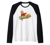 Retro Biff Burger Joint Sign Vintage Diner Raglan Baseball Tee