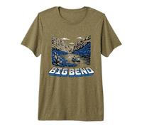 Retro Big Bend National Park Vintage Style Texas Kayak Premium T-Shirt