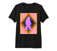 Retro Bigfoot Aura Psychedelic Rainbow Squatch Cryptozoology Premium T-Shirt