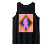 Retro Bigfoot Aura Psychedelic Rainbow Squatch Cryptozoology Tank Top