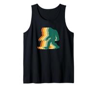Retro Bigfoot Silhouette Funny Sasquatch Walking Graphic Tank Top