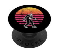 Retro Bigfoot Silhouette Sunset For Sasquatch Believers PopSockets Adhesive PopGrip