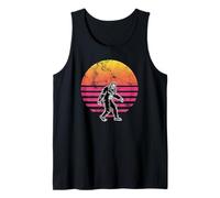 Retro Bigfoot Silhouette Sunset for Sasquatch Believers Tank Top