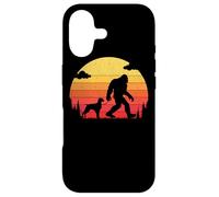 Retro Bigfoot Silhouette Walking Brittany Spaniel Dog Case for iPhone 17