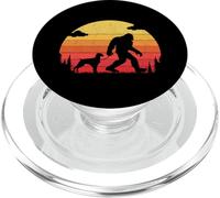 Retro Bigfoot Silhouette Walking Brittany Spaniel Dog PopSockets PopGrip for MagSafe