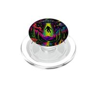 Retro Bigfoot UFO Forest Camping Vintage Style Art PopSockets PopGrip for MagSafe