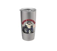 Retro Biker: Custom Motorcycles Lowbrow Wolf Rockabilly 50s Stainless Steel Insulated Tumbler