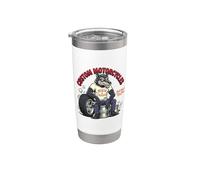 Retro Biker: Custom Motorcycles Lowbrow Wolf Rockabilly 50s Stainless Steel Insulated Tumbler