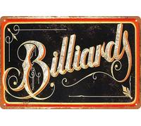 Retro Billiards Room Metal Tin Signs,Vintage Funny Pool Table Accessories,for Billiards Arena,Game Room,Bar,Club Garage Wall Decor,Billiards Fans Gifts 20x30cm (Billiards-06)