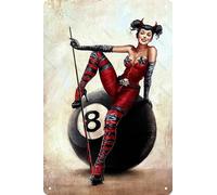 Retro Billiards Room Metal Tin Signs,Vintage Funny Pool Table Accessories,for Billiards Arena,Game Room,Bar,Club Garage Wall Decor,Billiards Fans Gifts 20x30cm (Billiards-03)