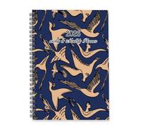 Retro Birds 2026 Notebook A5 To Do List Notebook 2026 Agenda Planner Men Diary Journal for Christian Week To View Monthly Year Diary Planner with Dotted Line Note Page Slim