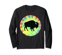 Retro Bison Animal Lover, Vintage Bison Yak Wildlife Lovers Long Sleeve T-Shirt