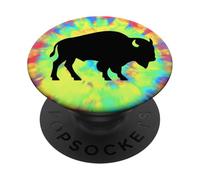 Retro Bison Animal Lover, Vintage Bison Yak Wildlife Lovers PopSockets Adhesive PopGrip