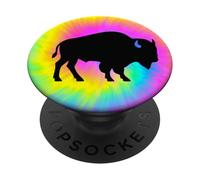 Retro Bison Animal Lover, Vintage Bison Yak Wildlife Lovers PopSockets Adhesive PopGrip