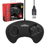 Retro-Bit BIG6 USB Arcade Controller Pad for Sega Genesis Mini, Switch, PC, Mac, Steam, RetroPie, Raspberry Pi - USB Port - Black