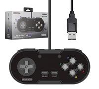 Retro-Bit Legacy16 USB Wired Controller For Steam, PC, Mac, Raspberry Pi, and Switch- Onyx Black (Nintendo Switch//)