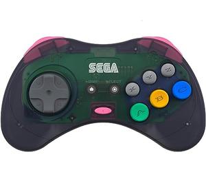 Retro-Bit Official SEGA Saturn 2.4Ghz Wireless Arcade Pad for MEGA DRIVE MINI CONSOLE, Sega Mega Drive Console, PC, Switch, macOS, Playstation 3, Steam, RetroPie, Raspberry Pi (Slate Grey)
