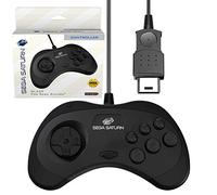 Retro-Bit Official Sega Saturn Controller Pad for Sega Saturn - Original Port - Black