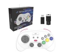 RetroBit Sega Saturn 2.4GHZ Pro White