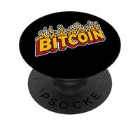 Retro Bitcoin Crypto Digital Coin Money Currency Future PopSockets Adhesive PopGrip