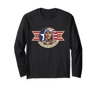 Retro Black Airmen Black History World War 2 Tuskegee Pilots Long Sleeve T-Shirt