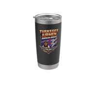 Retro Black Airmen Black History World War 2 Tuskegee Pilots Stainless Steel Insulated Tumbler