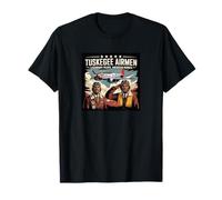 Retro Black Airmen Black History World War 2 Tuskegee Pilots T-Shirt